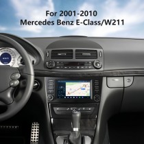 Carplay Radio 7 pouces Android 14.0 Écran tactile Navigation GPS pour 2001 2002 2003-2010 Mercedes Benz E W211 avec prise en charge Bluetooth WIFI SWC TPMS