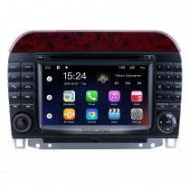 7 pouces Android 9.0 pour 1998 1999 2000-2005 Mercedes Benz Classe S W220/S280/S320/S320 CDI/S400 CDI/S350/S430/S500/S600/S55 AMG/S63 AMG/S65 AMG Radio avec écran tactile HD Système de navigation GPS Bluetooth soutenir Carplay