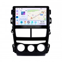 Aftermarket Android 13.0 Navigation GPS 9 pouces HD Écran tactile stéréo pour 2018 Toyota Vios / Yaris LHD Manuel Climatiseur USB musique Bluetooth Wifi Caméra de recul Commande au volant DVR