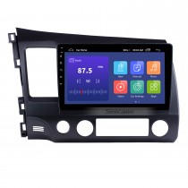 10,1 pouces 1024 * 600 HD écran tactile Android 10.0 Radio de navigation GPS pour 2006-2011 Honda Civic (LHD) avec Bluetooth WIFI OBD2 USB Audio Aux 1080P Caméra de recul