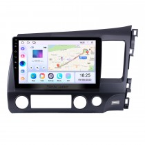 10,1 pouces Android 13.0 2006-2011 HONDA CIVIC conduite à droite Radio à écran tactile HD Système de navigation GPS WIFI USB Bluetooth Musique 1080P OBDII DVR Mirror Link