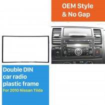 173 * 98mm Double Din 2010 Nissan Tiida Car Radio Fascia Auto Interface stéréo Cadre Panneau de CD Garniture