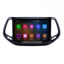 10.1 pouces Android 13.0 HD 1024 * 600 Écran Tactile Stéréo De Voiture Pour Jeep Compass 2017 Bluetooth Musique Radio GPS Navigation Audio Système Soutien Miroir Lien 4G WiFi Caméra De Recul DVR Commande Au Volant