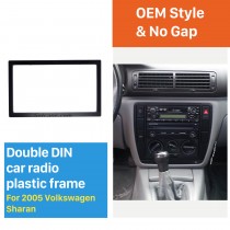 173 * 98mm Double Din 2005 Volkswagen Sharan Autoradio Fascia Auto Stéréo Fitting Frame Dash Kit Panneau Adaptateur