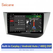 Écran tactile HD de 9 pouces pour 2005-2012 Seat LEON LHD Unité principale de voiture Navigation GPS Stéréo Carplay Prise en charge de plusieurs langues OSD