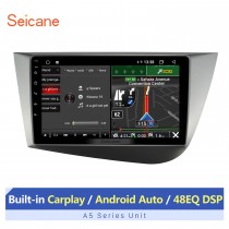 Écran tactile HD de 9 pouces pour Seat Leon 2 MK2 2005 2006 2007-2012 Unité principale de voiture GPS Navigation Stéréo Carplay Prise en charge de plusieurs langues OSD