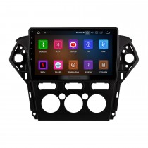 Android 13.0 pour 2011-2013 Ford Mondeo Win Manual A/C Radio Système de navigation GPS 10,1 pouces avec écran tactile Bluetooth HD Prise en charge de Carplay SWC
