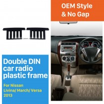173 * 100mm 2Din 2013 Nissan Livina Mars Versa Radio Car Fascia Version Bezel Surround Frame Panel stéréo Installation