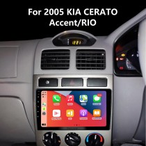 9 pouces Android 13.0 pour 2005 KIA CERATO / Accent / RIO Système de navigation GPS stéréo avec prise en charge Bluetooth Carplay Android Auto TPMS