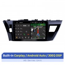 10,1 pouces Android 10.0 pour 2013 2014 Toyota Corolla LHD Radio Système de navigation de rechange 3G WiFi OBD2 Bluetooth Musique Caméra de recul Commande au volant Vidéo HD 1080P