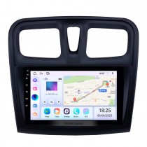 9 pouces Android 14.0 Radio de navigation GPS pour 2012-2017 Renault Sandero avec support écran tactile Bluetooth USB HD Carplay DVR OBD