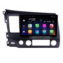 10,1 pouces Android 12.0 pour 2006-2011 Honda Civic LHD Radio Système de navigation GPS avec écran tactile HD Prise en charge Bluetooth Carplay OBD2