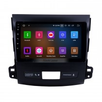 9 pouces Android 12.0 Radio à écran tactile Bluetooth Système de navigation GPS pour 2006-2014 Mitsubishi OUTLANDER Support TPMS DVR OBD II USB SD 3G WiFi Caméra arrière Commande au volant HD 1080P Vidéo AUX