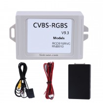Caméra de sauvegarde de voiture Format vidéo CVBS-RGBS Boîte d'adaptateur inversée pour VW Volkswagen RNS510 RCD510 RNS315  Accessoire de stationnement