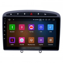 9 pouces Android 12.0 HD Autoradio à écran tactile pour 2010 2011 Peugeot 308 408 avec GPS Navi USB Réseau sans fil Bluetooth musique AUX Soutien RDS Lecteur DVD 4G TPMS OBD