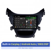 9 pouces Android 10.0 Radio GPS Système de navigation de voiture pour 2012 2013 Hyundai Elantra avec processeur quadricœur Bluetooth Musique 4G WiFi OBD2 Caméra de recul Commande au volant AUX DVR