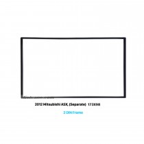 173 * 98mm 2 Din 2012 Mitsubishi ASX Car Radio Fascia Plaque stéréo Cadre Panneau de garniture Kit d'installation automatique stéréo