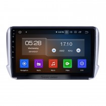 Android 11.0 pour 2014 Peugeot 2008 Radio 10.1 pouces système de navigation GPS avec Bluetooth HD tactile Carplay support TPMS