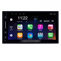 7 pouces 2 Din Android 10.0 Radio de navigation GPS universelle avec support Bluetooth à écran tactile HD OBD2 Commande au volant Carplay