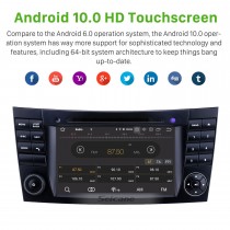 7 pouces Mercedes Benz CLK W209 HD Écran tactile Android 12.0 Navigation GPS Radio Bluetooth Carplay USB Musique AUX support TPMS DAB + Mirror Link