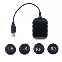 Système de surveillance de la pression des pneus par radio Android TPMS USB de voiture portable avec 4 capteurs internes pour l'alarme automatique du marché secondaire