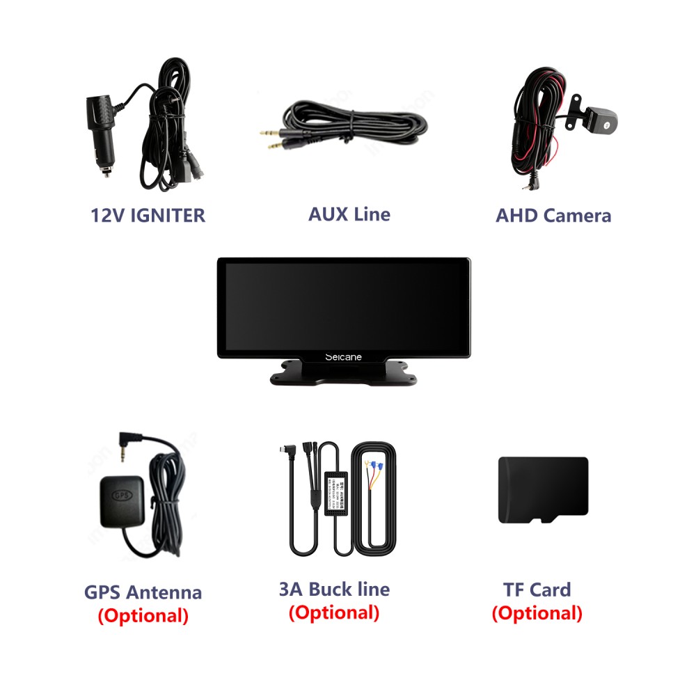 Autoradio Carplay sans Fil,Android Auto avec écran Tactile IPS de 9 Pouces,  Portable Moniteur avec Caméra Externe, Bluetooth, WiFi,  GPS/FM/Siri/Google/AirPlay : : High-Tech