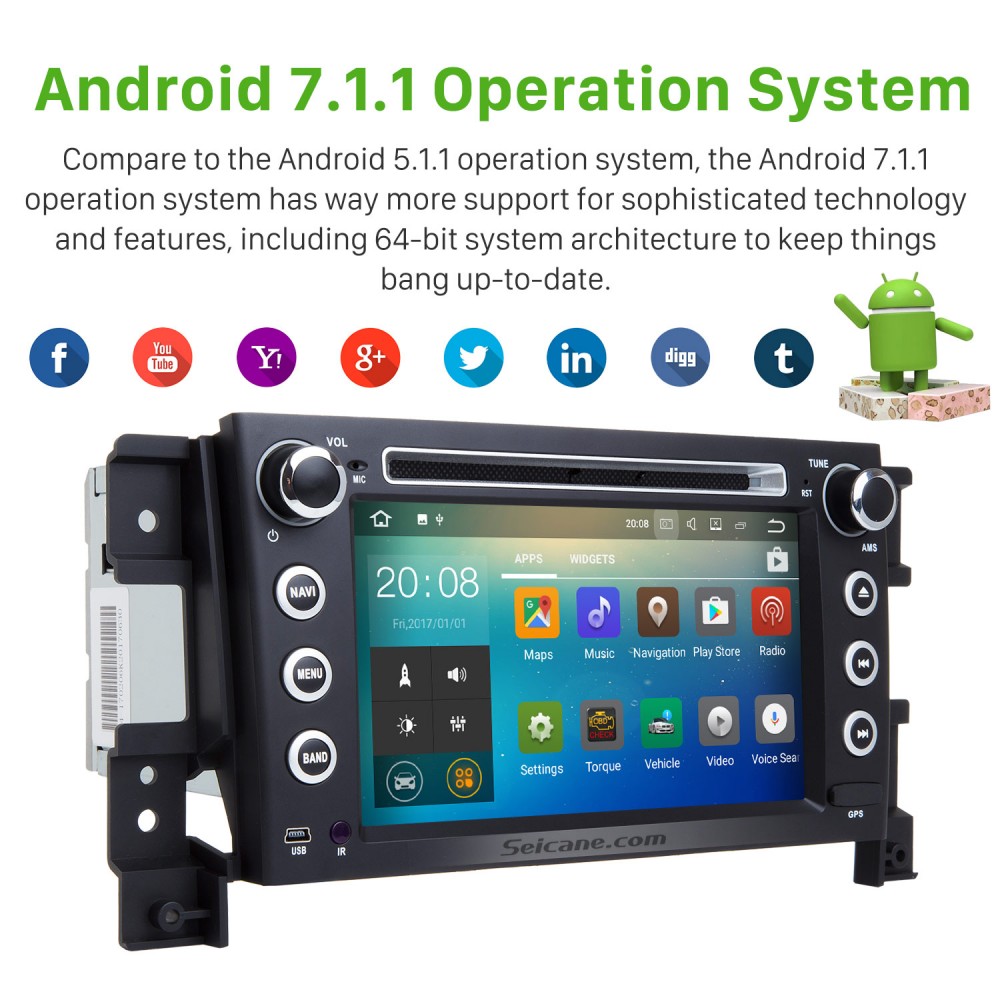 Rungrace 7.0 pouces Android 4.2 multi-touch écran capacitif lecteur DVD de  voiture intégré au tableau de bord pour Hyundai Verna avec WiFi / GPS / RDS  / IPOD / Bluetooth / ATV