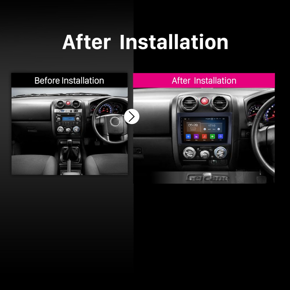 Écran tactile HD 9 pouces pour 2008 2009 2010 2011 Isuzu D-Max Radio  Android 12.0 Système de navigation GPS Bluetooth WIFI Carplay support DSP