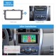 Argent Double Din 2008 2009 2010 Toyota Corolla Radio Car Fascia Dash Installation de couverture Kit DVD Plaque de cadre