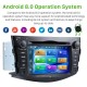 Écran tactile HD 2006-2012 Toyota Rav4 Android 8.0 Radio DVD système de navigation GPS Bluetooth OBD2 DVR Caméra de recul 1080P volant Commande 3G WIFI