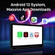 Android 12.0 Tout nouvel écran IPS 14 pouces HD Full touch 1920*1080 Appui-tête haute définition Réglage multi-angle Émetteur TF Émetteur FM Chargement USB 2.1A