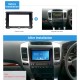 Noir Double Din 2009 Toyota Prado 120 Autoradio Fascia CD Garniture Tableau de Bord Panneau Stéréo Lecteur Cadre