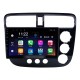 OEM 9 pouces Android 10.0 pour 2001-2005 Honda Civic RHD Radio A / C manuelle avec Bluetooth HD à écran tactile Système de navigation GPS compatible Carplay DAB +