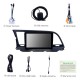 9 pouces aftermarket Android 11.0 HD Touchscreen Head Unit GPS Navigation System For 2016 Hyundai Elantra LHD with USB Support OBD II DVR 3G / 4G WIFI Rearview Camera