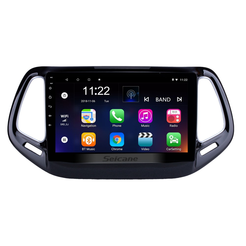 Tableta radio regional 10.1 pulgadas HD Pantalla táctil 2017 Jeep Compass Android 12.0 Unidad  principal Radio de navegación GPS