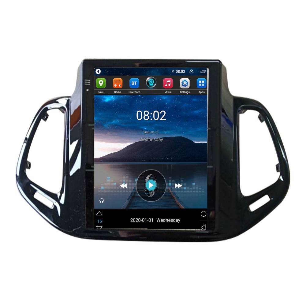 bancarrota Criatura jueves Android Carpaly Navigation para 2017 2018 Jeep Compass Unidad principal con  navegación GPS USB Bluetooth WIFI Soporte DVR OBD2 TPMS Control del volante