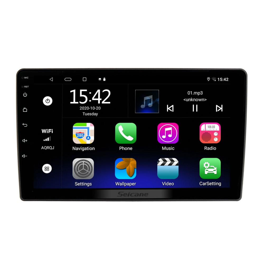 Receptor de radio estéreo de coche doble DIN de 10.1 pulgadas 2.5D HD,  pantalla táctil Android MP5 multimedia, soporte GPS navegación Bluetooth FM
