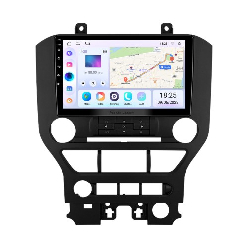 Pantalla táctil Android 14.0 HD de 9 pulgadas para 2015-2018 Ford Mustang Radio Sistema de navegación GPS con WIFI Soporte Bluetooth Carplay Control del volante DVR OBD2