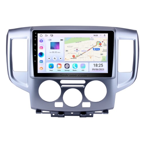 Android 13.0 2009-2016 NISSAN NV200 Actualización de radio con sistema de navegación GPS Estéreo HD Pantalla táctil Soporte Bluetooth Control del volante USB DVR TPMS