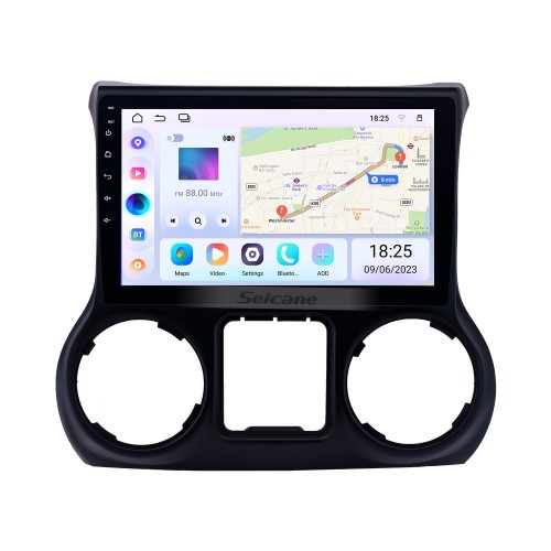 10.1 pulgadas Android 13.0 para JEEP Wrangler 2011 2012 2013 2014 2015 2016 2017 Radio Sistema de navegación GPS con pantalla táctil HD Soporte Bluetooth Carplay OBD2