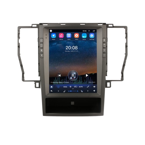 Carplay Radio 9.7 pulgadas Android 10.0 para 2005 2006 2007-2009 Toyota 12.a generación Crown Sistema de navegación GPS automático Android con pantalla táctil HD Soporte Bluetooth OBD2 DVR