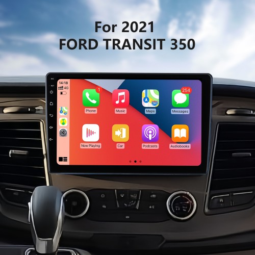 Pantalla táctil HD 10.1 pulgadas Android 13.0 para 2021 FORD TRANSIT 350 Radio Sistema de navegación GPS Bluetooth Carplay compatible con cámara de respaldo