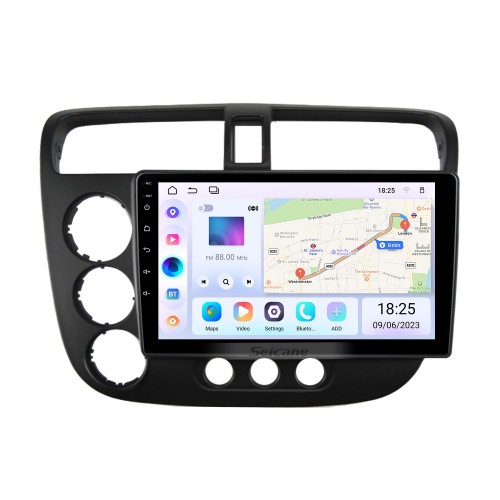 Para HONDA CIVIC MANUAL AC 2005 Radio Android 13.0 HD Pantalla táctil Sistema de navegación GPS de 9 pulgadas con WIFI Bluetooth Carplay compatible con DVR