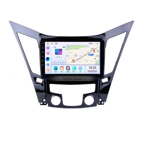 Sistema de navegación GPS Android 13.0 todo en uno de 9 pulgadas para 2011-2015 HYUNDAI Sonata i40 i45 con pantalla táctil TPMS DVR OBD II Cámara trasera AUX USB SD Control del volante WiFi Video Radio Bluetooth