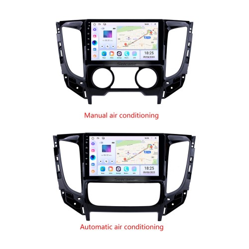 2015 Mitsubishi TRITON (MT) Aire acondicionado manual Android 14.0 Radio para automóvil Pantalla táctil HD de 9 pulgadas Sistema de navegación GPS Unidad principal con USB Mirror Link Música FM Bluetooth WIFI compatible SWC Carplay Cámara de respaldo TV d