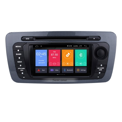 Android 10.0 Autoradio DVD GPS System para 2009 2010 2011 2012 2013 Seat Ibiza con 1024 * 600 Pantalla capacitiva multitáctil Bluetooth Music Mirror Link OBD2 3G WiFi AUX Control del volante Cámara de respaldo