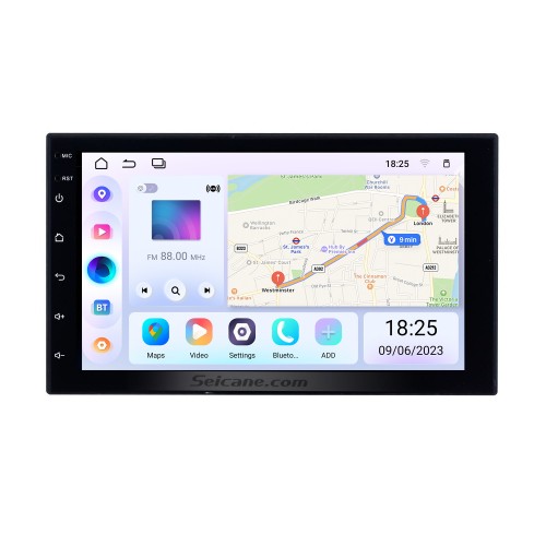 Universal 7 pulgadas Android 12.0 Radio con pantalla táctil doble DIN para Toyota Hyundai Kia Nissan Volkswagen Suzuki Honda con sistema de navegación GPS compatible con cámara de visión trasera de música Bluetooth