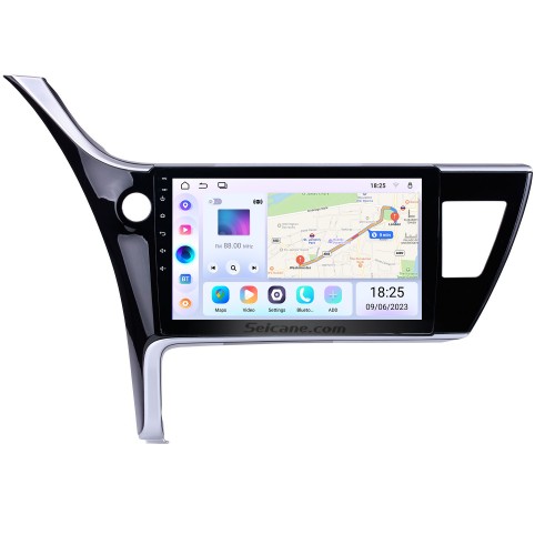 10.1 pulgadas Android 13.0 para Toyota Corolla Altis 11 Auris E170 E180 2017 2018 2019 Radio Sistema de navegación GPS con pantalla táctil HD Soporte Bluetooth Carplay OBD2