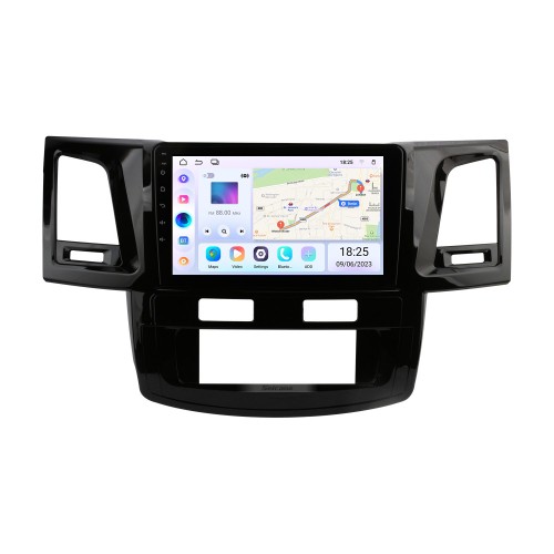 9 pulgadas Android 14.0 para 2005 2006 2007-2014 TOYOTA FORTUNER VIGO HILUX Sistema de navegación GPS estéreo con soporte de pantalla táctil Bluetooth Cámara de visión trasera