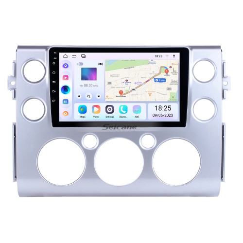 Pantalla táctil completa de 9 pulgadas 2007-2018 Toyota FJ CRUISER Android 13.0 Radio Sistema de navegación GPS Bluetooth WiFi Cámara de vista trasera Mirror Link OBD2 DVR Control del volante
